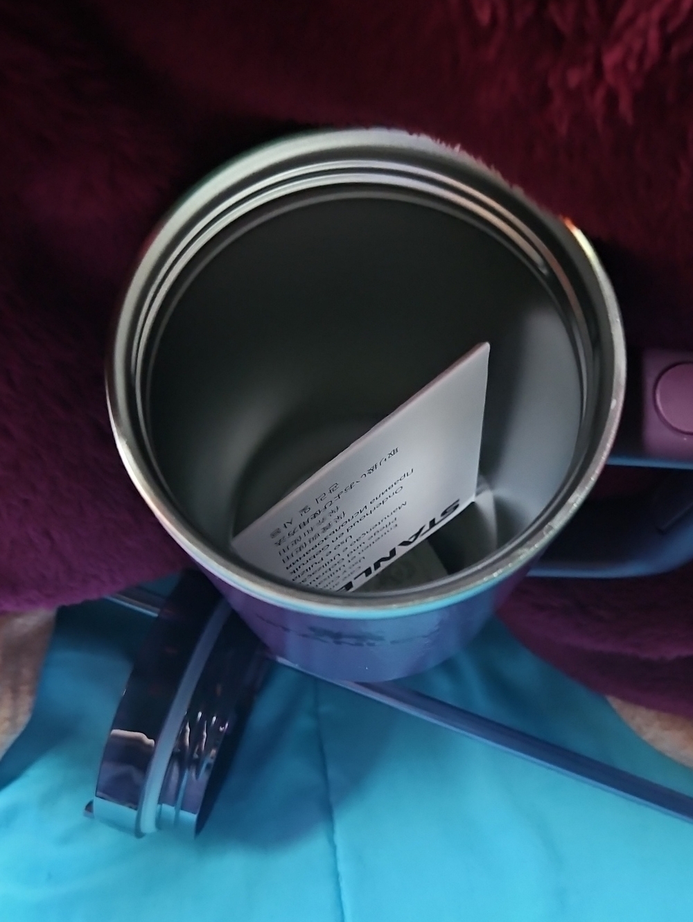 Stanley Purple Travel Tumbler with Handle and Straw - Picture 6 of 7